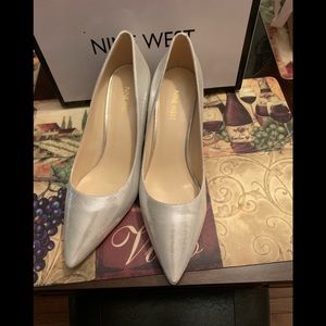 Silver Nine West Pumps
